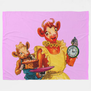 Couverture Polaire Elsie la vache et sa fille Beulah - C'est l'heure