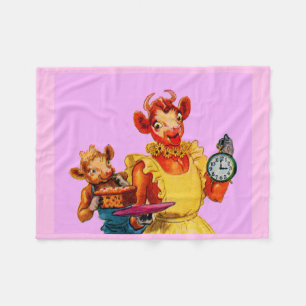Couverture Polaire Elsie la vache et sa fille Beulah - C'est l'heure