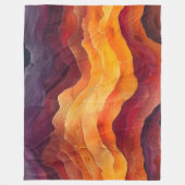 Couverture Polaire Ember Strata – Abstract Layers of Earth and Fire (Devant)