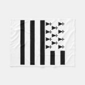 Couverture Polaire Emblème du drapeau breton (Devant (Horizontal))