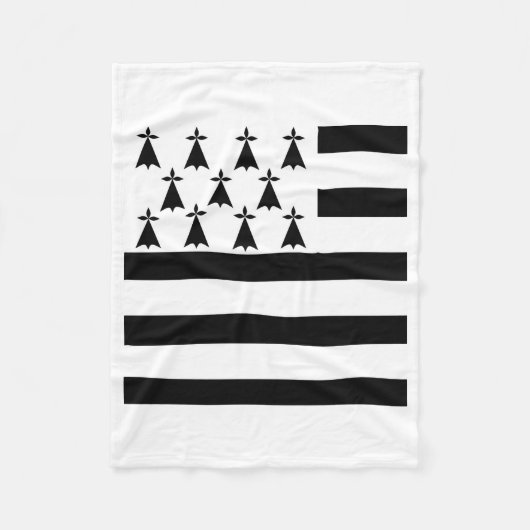 Couverture Polaire Emblème du drapeau breton (Devant)