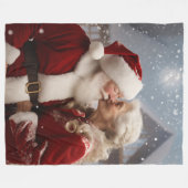 Couverture Polaire Embrasser M. et Mme Père Noël (Devant (Horizontal))