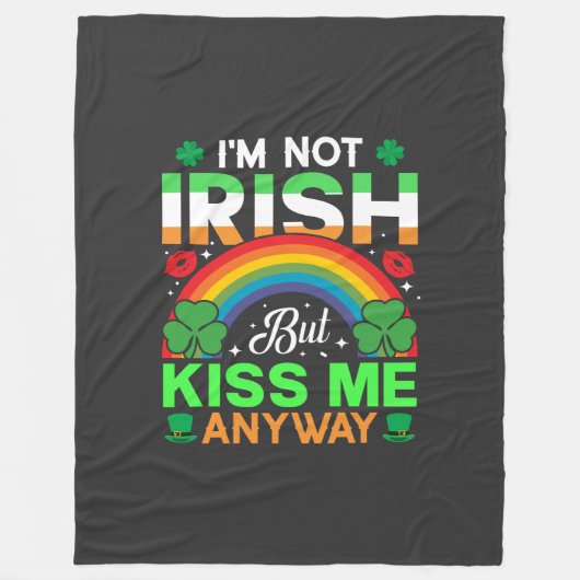 Couverture Polaire embrassez-moi quand même irish humour design-63942 (Devant)