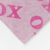 Couverture Polaire Embrous Et Baisers Rose XO XO (Coin)