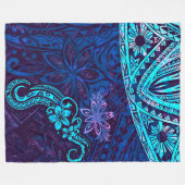 Couverture Polaire Emerald Blue Splash Of Tie Dye Blissful Island 550 (Devant (Horizontal))