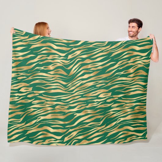 Couverture Polaire Emerald et Gold Safari Series Design 2 (En situation)
