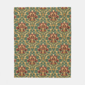 Couverture Polaire Emerald Gold Baroque Damask (Devant)