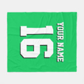 Couverture Polaire Emerald Green Sports Jersey Team Jersey (Devant (Horizontal))