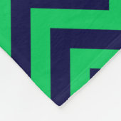 Couverture Polaire Emerald Navy LG Chevron Navy Blue Name monogram (Coin)