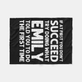 Couverture Polaire Emily Name D Birthday Funny Christmas Joke (Devant (Horizontal))