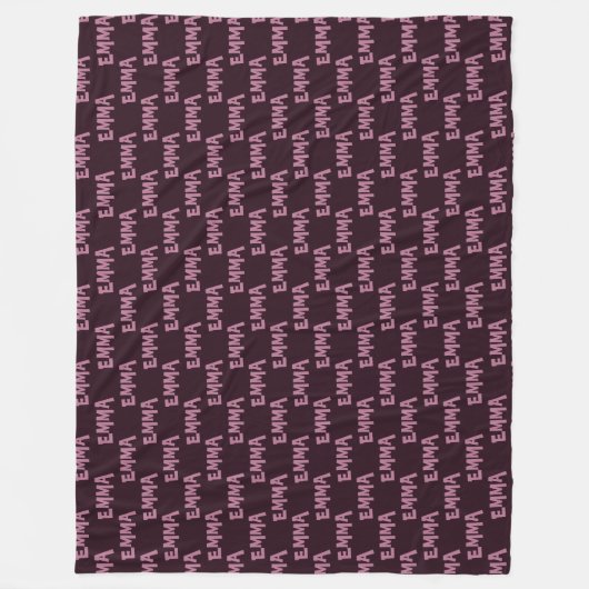 Couverture Polaire EMMA, Votre nom Fleece Blanket (Devant)