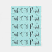 Couverture Polaire "Emmène-Moi À Paris" (Devant)