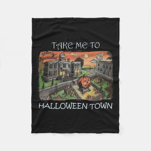 Couverture Polaire Emmenez-Moi Au Costume Halloween Town Halloween (Devant)