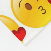 Couverture Polaire Emoji de Baiser-Coeur (Coin)