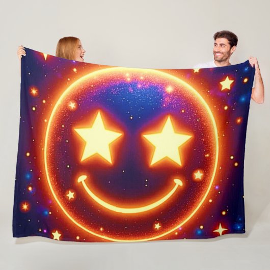 Couverture Polaire Emoji Étincelant (En situation)