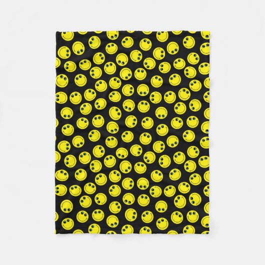 Couverture Polaire Emoji jaune fait face (Devant)