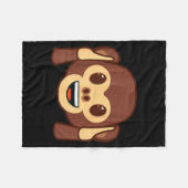 Couverture Polaire Emoji Monkey Holding Ears Yellow Smile Face (Devant (Horizontal))