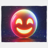Couverture Polaire Emoji Orb Joyeux (Devant (Horizontal))