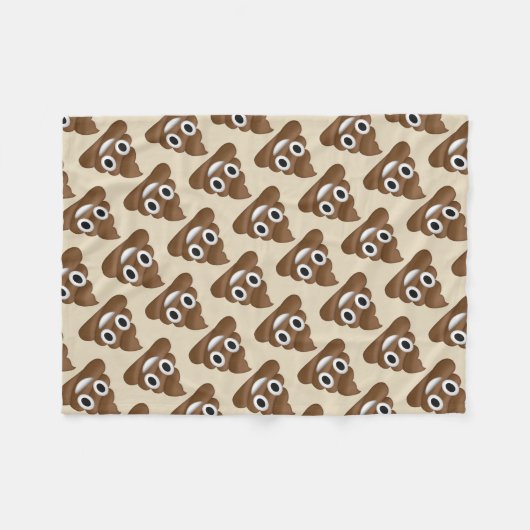 Couverture Polaire Emoji Poo (Devant (Horizontal))
