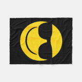 Couverture Polaire Emoji Retro Sungles Yellow Smile Face (Devant (Horizontal))