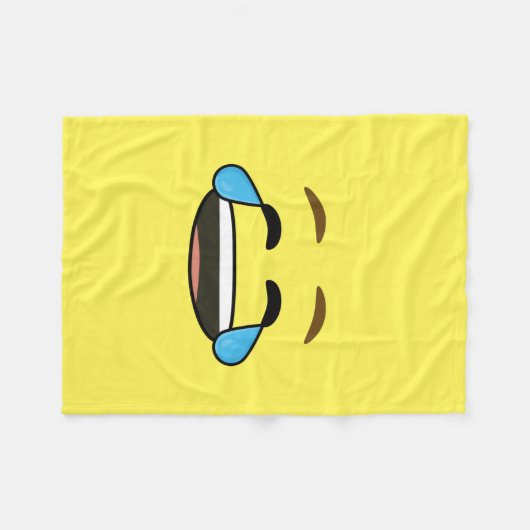 Couverture Polaire Emoji riant (Devant (Horizontal))
