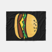 Couverture Polaire Emoticône Cheeseburger Hamburger Fromage BBQ  (Devant (Horizontal))