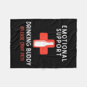 Couverture Polaire Emotional Drinking Buddy Please Don't Pet Drunk Dr (Devant (Horizontal))