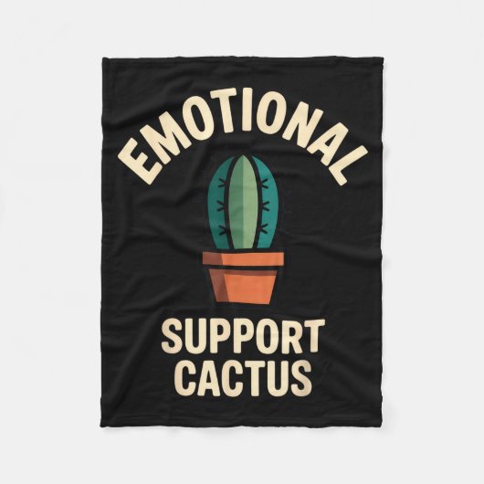 Couverture Polaire Emotional Suprt Cactus Funny Succulent Humor Outfi (Devant)