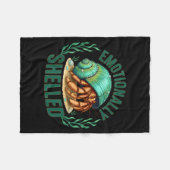Couverture Polaire Emotionally Shelled Funny Hermit Crab Humor Quote (Devant (Horizontal))