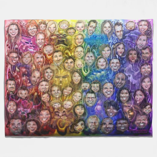 Couverture Polaire Émotions interconnectées (Devant (Horizontal))