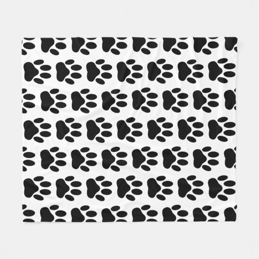 Couverture Polaire Empreinte de chien (Devant (Horizontal))