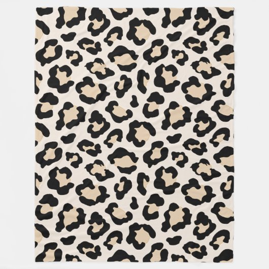 Couverture Polaire Empreinte de léopard (Devant)