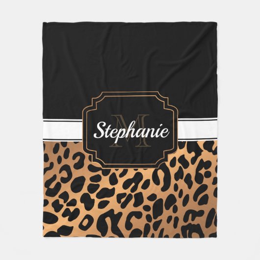 Couverture Polaire Empreinte de léopard (Devant)