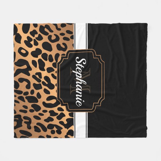 Couverture Polaire Empreinte de léopard (Devant (Horizontal))