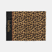 Couverture Polaire Empreinte de léopard animal chic élégant (Devant (Horizontal))