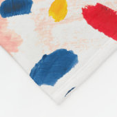 Couverture Polaire Empreinte de léopard : aquarelle peinte à la main. (Coin)