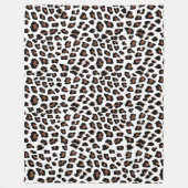 Couverture Polaire Empreinte de léopard blanc (Devant)