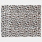 Couverture Polaire Empreinte de léopard blanc (Devant (Horizontal))