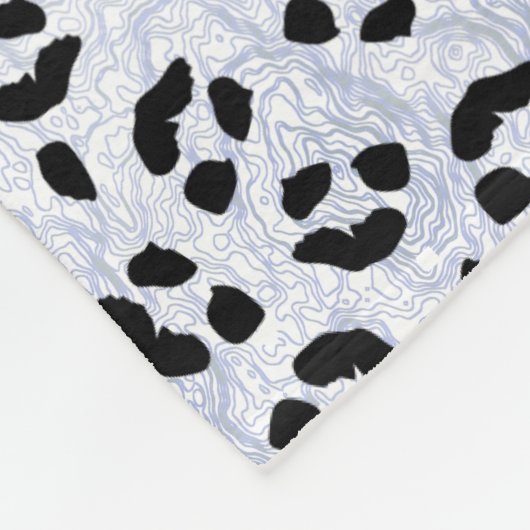 Couverture Polaire Empreinte de léopard blanc (Coin)