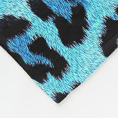 Couverture Polaire Empreinte de léopard bleu (Coin)