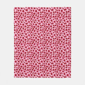 Couverture Polaire Empreinte de léopard - Bourgogne et rose (Devant)