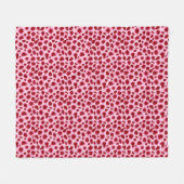 Couverture Polaire Empreinte de léopard - Bourgogne et rose (Devant (Horizontal))