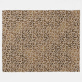 Couverture Polaire Empreinte de léopard Brown Gold Parties scintillan (Devant (Horizontal))