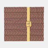 Couverture Polaire Empreinte de léopard Chevron Fleece Blanket (Devant (Horizontal))