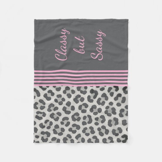 Couverture polaire Empreinte de léopard classique  (Devant)