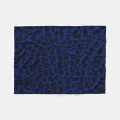 Couverture Polaire Empreinte de léopard de bleu marine (Devant (Horizontal))
