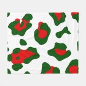 Couverture Polaire empreinte de léopard de noël (Devant (Horizontal))