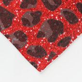 Couverture Polaire Empreinte de léopard de parties scintillant rouge  (Coin)