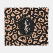 Couverture Polaire Empreinte de léopard de parties scintillantes (Devant (Horizontal))