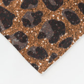 Couverture Polaire Empreinte de léopard de parties scintillantes d'or (Coin)
